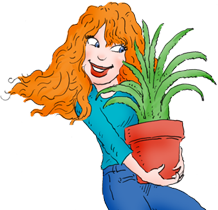 woman holding aloe plant to show that aloe is one of the best ingredients in a mouthwash or toothpaste to help soothe bleeding gums