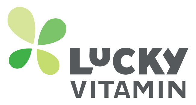 luckyvitamin.com logo for users to click on to find aloe based natural dentist healthy gums anti-gingivitis antiplaque products for bleeding gums